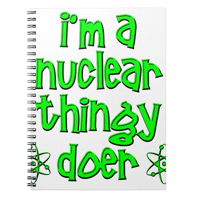 Caderno Espiral nuclear engraçado (Frente)