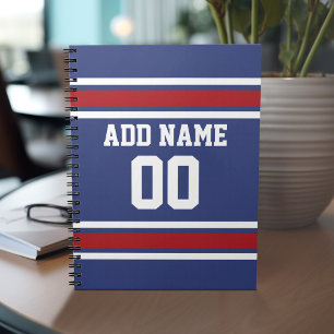 Caderno Espiral Número conhecido feito sob encomenda do jérsei d