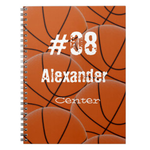 Caderno Espiral Número do Nome Posição Laranja Personalizada