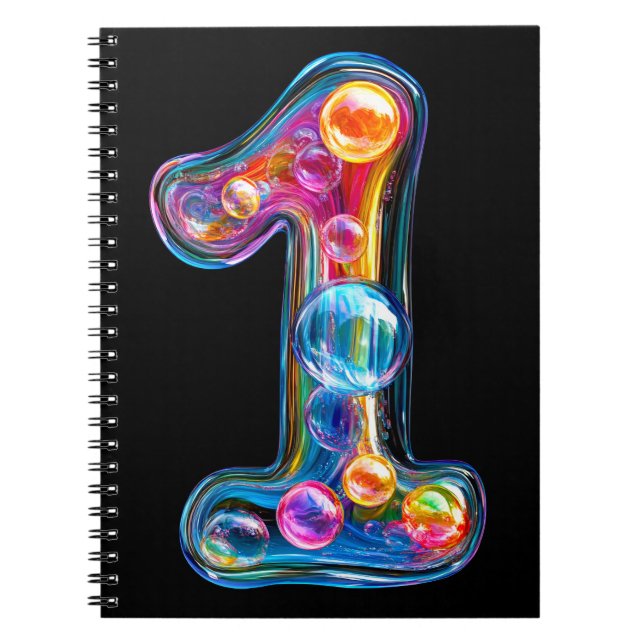 Caderno Espiral Número Um Bolha (Frente)