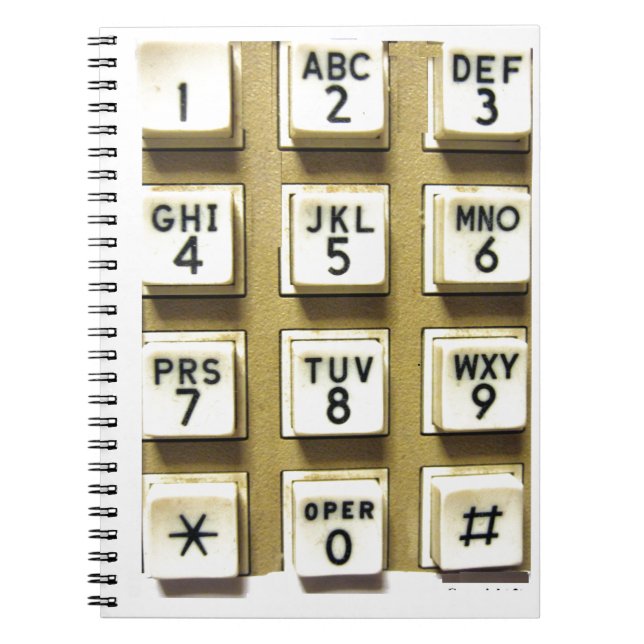 Caderno Espiral Números de telefone (Frente)