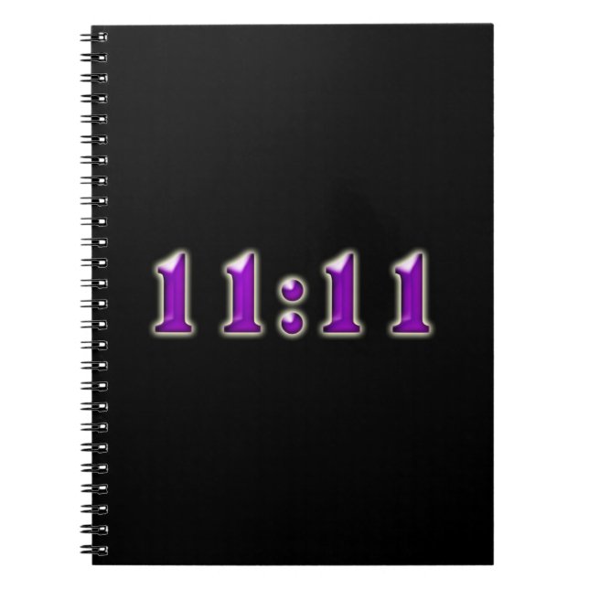 Caderno Espiral Números roxos do 11:11 (Frente)