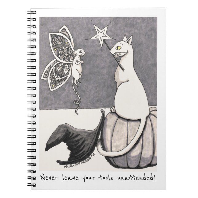 Caderno Espiral Nunca deixe seu notebook espiral autônomo com ferr (Frente)