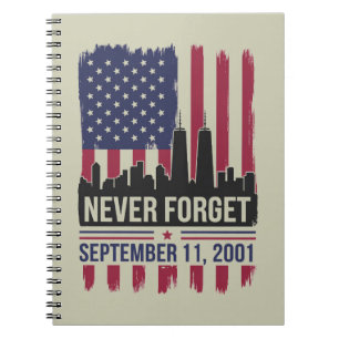 Caderno Espiral Nunca Esqueça o Dia 11 de Setembro de 2001 Memoria
