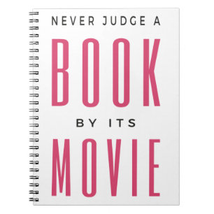 Caderno Espiral Nunca julgue um livro por ele É um filme