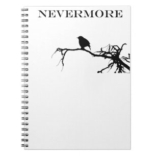 Caderno Espiral Nunca Mais Raven Poem Edgar Allan Poe Cotação