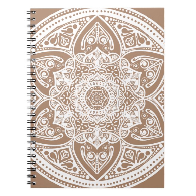 Caderno Espiral Nutmeg Mandala (Frente)