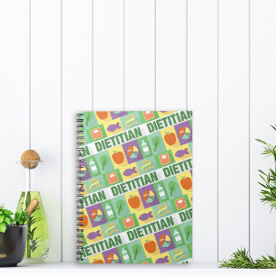 Caderno Espiral Nutricionista Profissional Desenhado de Forma Icôn
