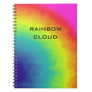 Caderno Espiral nuvem arco-íris