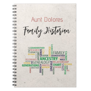 Caderno Espiral Nuvem do Histórico da Família Moderna
