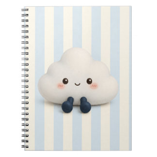 Caderno Espiral Nuvem Kawaii Fofa