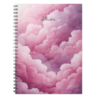 Caderno Espiral Nuvem Rosa