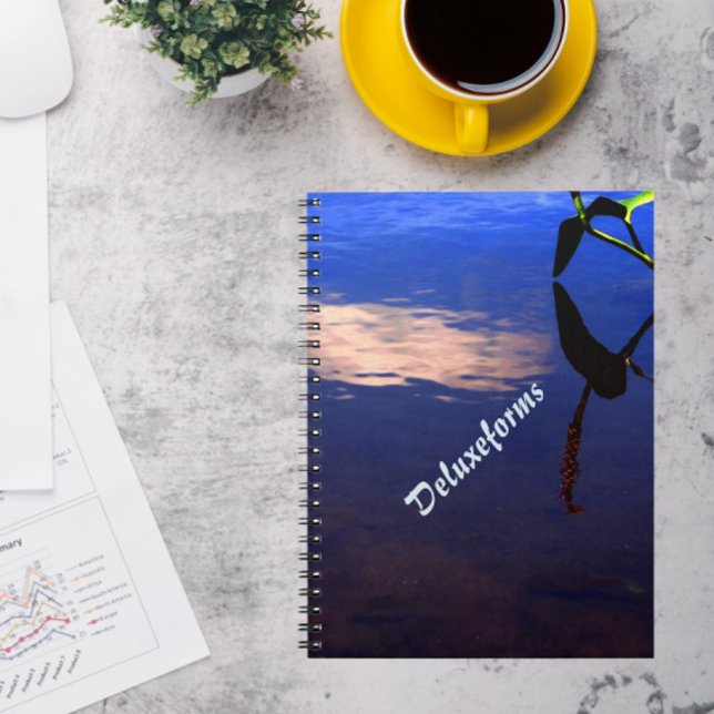Caderno Espiral Nuvem Silhueta Aquática (Criador carregado)
