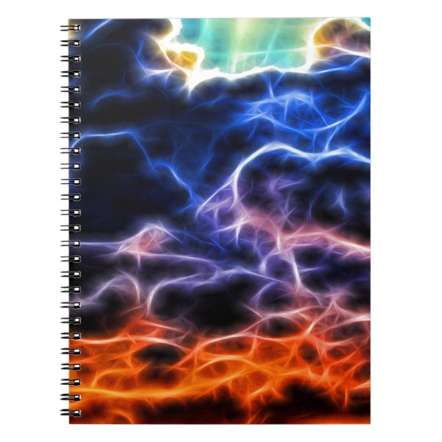 Caderno Espiral Nuvens Acumuladas Cumulus Elétricas Bíblicas (Frente)