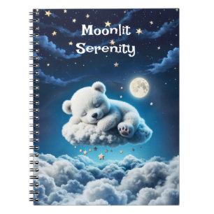 Caderno Espiral Nuvens de ursos sonhando sonho animal