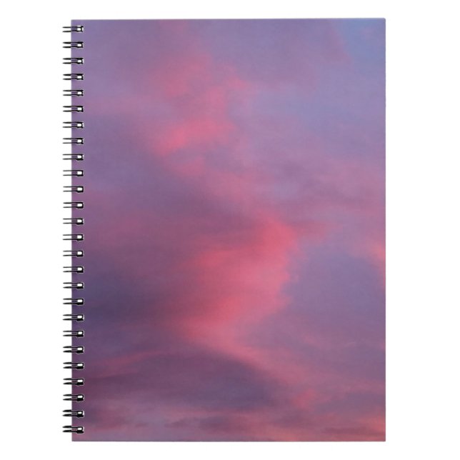 Caderno Espiral Nuvens Rosa Azul (Frente)