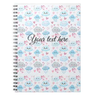 Caderno Espiral Nuvens Sonhadas em Tom de Rosa