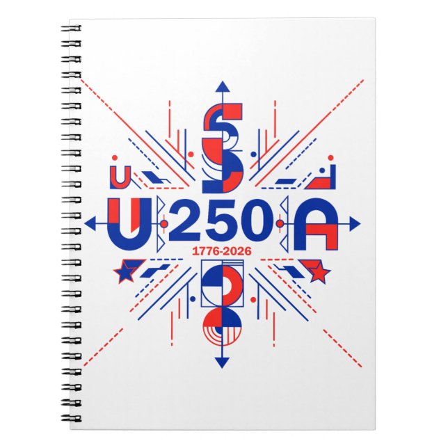 Caderno Espiral O 250º aniversário da América (Frente)