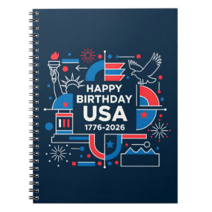 Caderno Espiral O 250º aniversário da América
