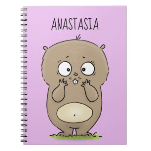 Caderno Espiral O adorável e adorável desenho do hamster