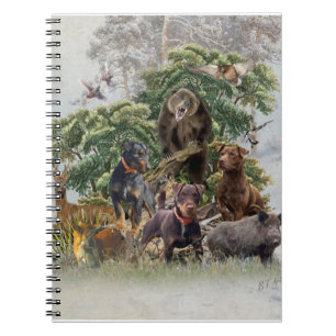 Caderno Espiral O alemão Jagdterrier sempre pronto para caçar