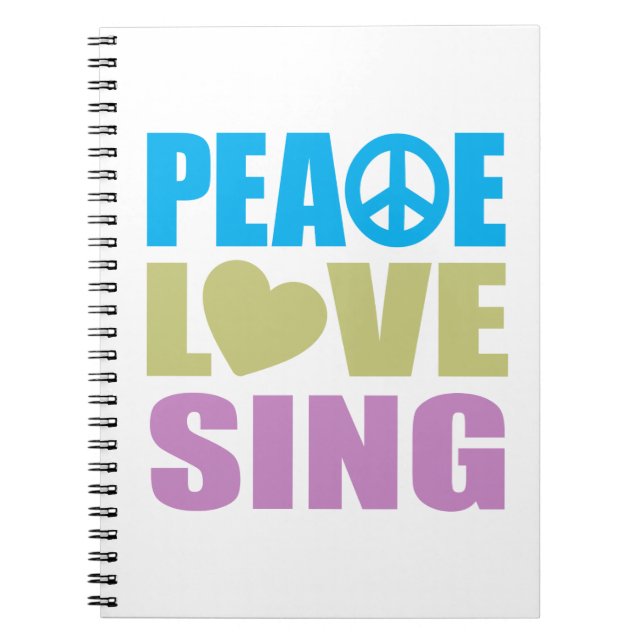 Caderno Espiral O amor da paz canta (Frente)