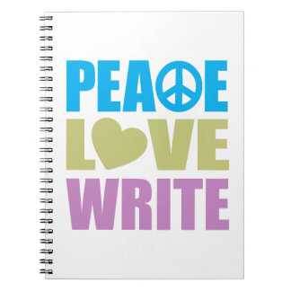 Caderno Espiral O amor da paz escreve