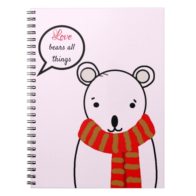 Caderno Espiral O Amor Suporta Todas as Coisas (Frente)