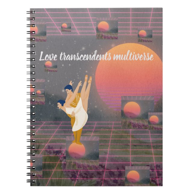 Caderno Espiral O Amor Transcende Multiverso (Frente)