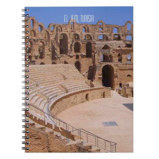 Caderno Espiral O anfiteatro romano do gladiador do EL Jem arruina (Frente)