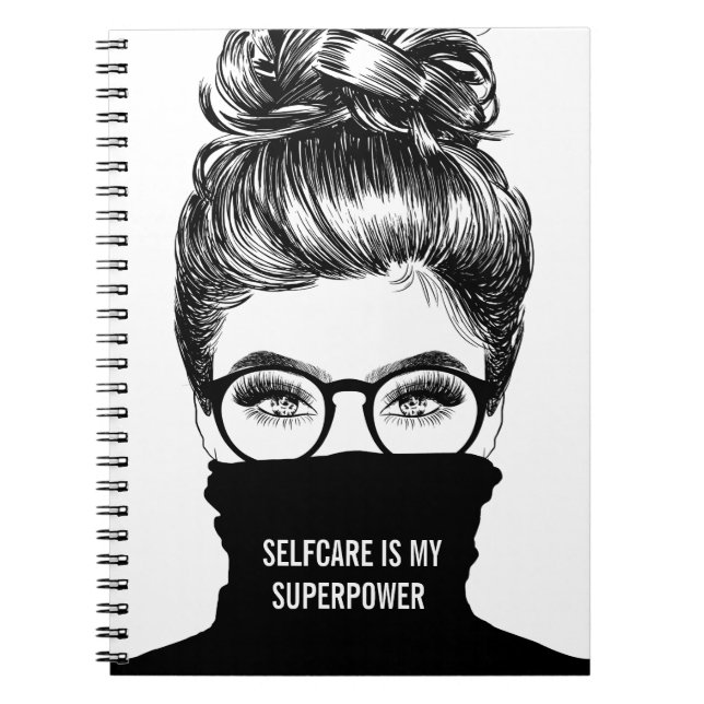 Caderno Espiral O autocuidado é o meu superpoder (Frente)
