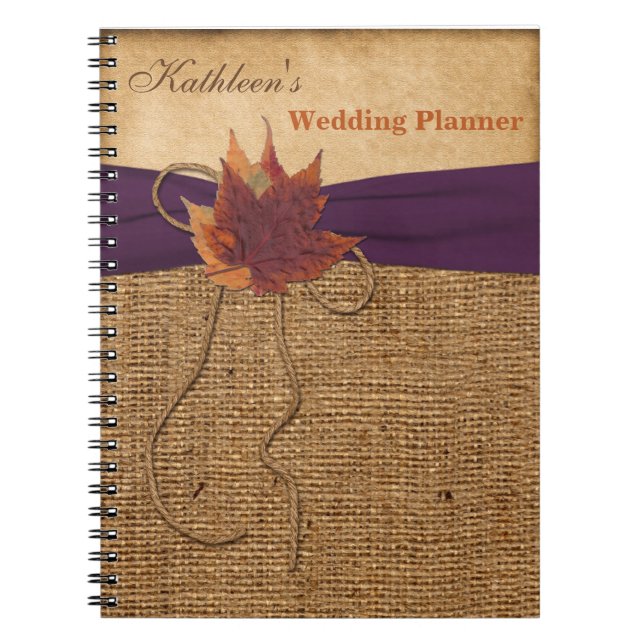 Caderno Espiral O Autumn Deixa O Notebook Do Planner De Casamento  (Frente)