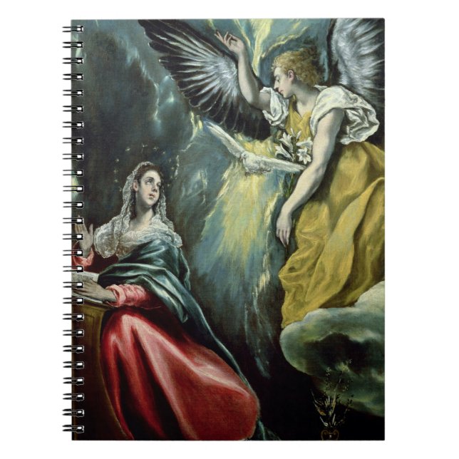 Caderno Espiral O aviso, c.1575 (óleo em canvas) (Frente)