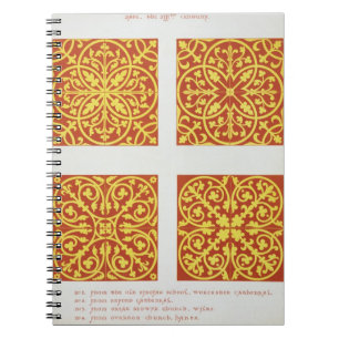 Caderno Espiral O azulejo do século XIII projeta, ilustração 'd