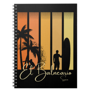 Caderno Espiral O Balneário Praia de Surf Espanha