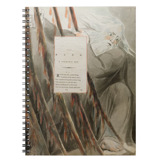 Caderno Espiral O bardo: Um ode Pindaric, 'dos poemas de Thoma (Frente)