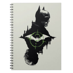 Caderno Espiral O Batman E O Gráfico De Caracteres Duplos Do Riddl