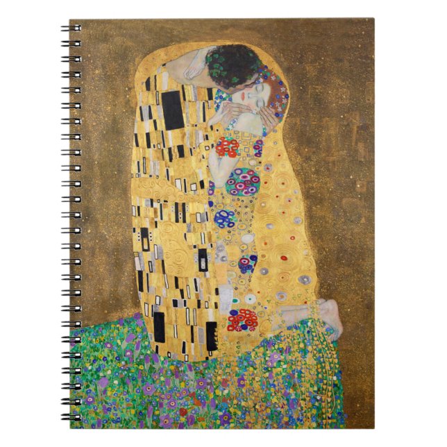 Caderno Espiral O Beijo de Gustav Klimt (Frente)