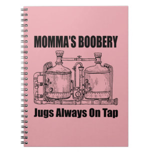 Caderno Espiral O "Boobery Jugs" da mamã sempre na torneira