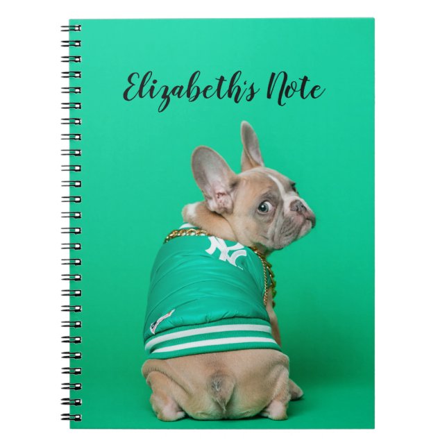 Caderno Espiral O Bulldog Francês Bonito Personalizado (Frente)