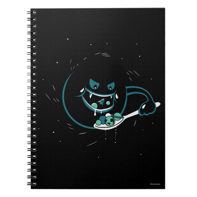 Caderno Espiral O buraco negro devora (Frente)