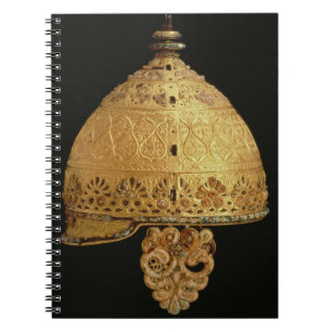 Caderno Espiral O capacete celta encontrou em Agris, Charante, 4o