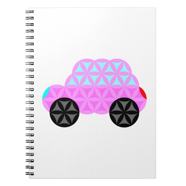 Caderno Espiral O Carro Da Vida - Forma Sagrada A3.Rosa. (Frente)