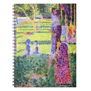 Caderno Espiral O Casal de Georges Seurat, Vintage Pointillism