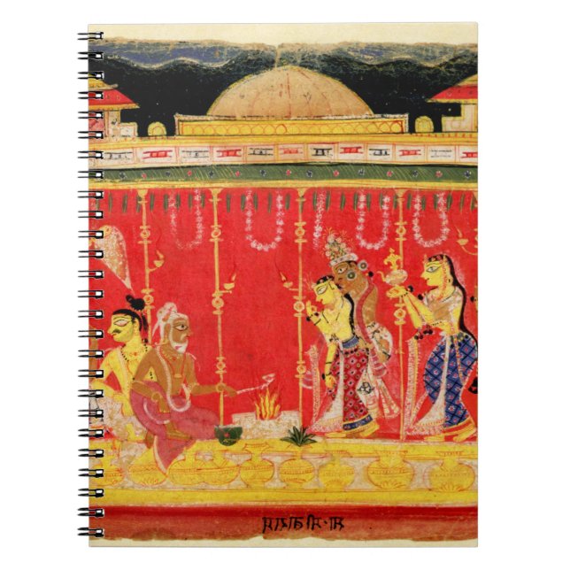 Caderno Espiral O casamento dos pais de Krishna, de uma dispersão (Frente)
