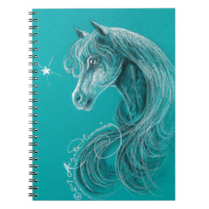Caderno Espiral O cavalo árabe pensativo