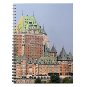 Caderno Espiral O Chateau Frontenac na cidade de Quebec, Canadá.