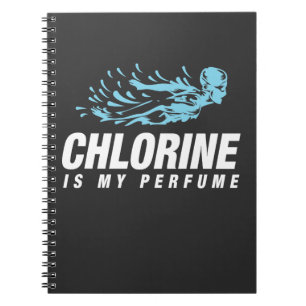Caderno Espiral O cloro é meu nadador engraçado da natação do