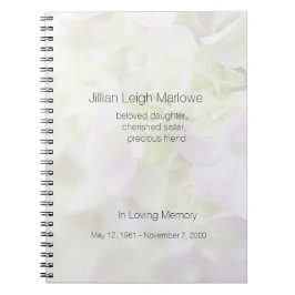Caderno Espiral O close up do Hydrangea desvanece-se memorial