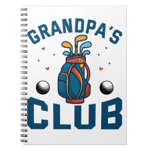 Caderno Espiral O clube de golfe do avô é engraçado